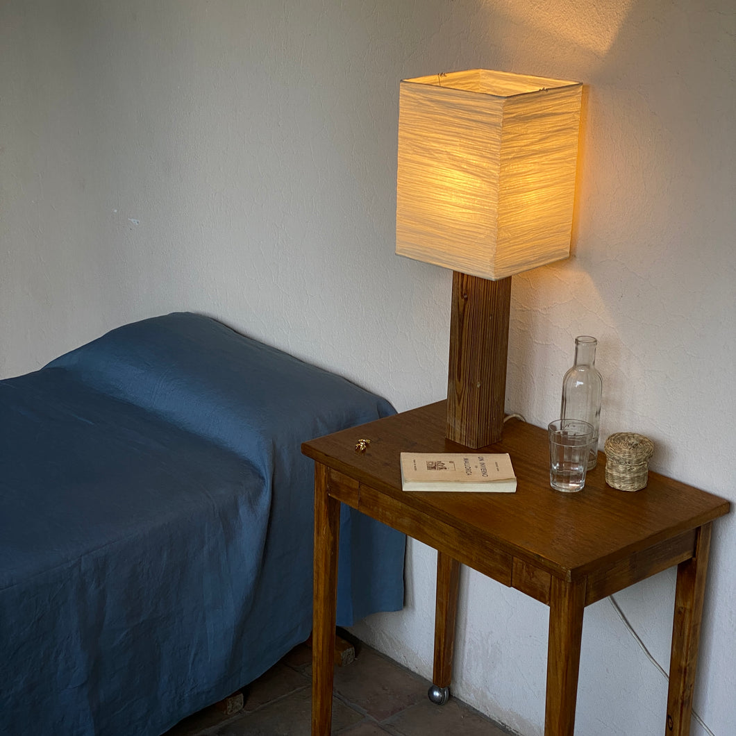 Linen Bedspread in Océano